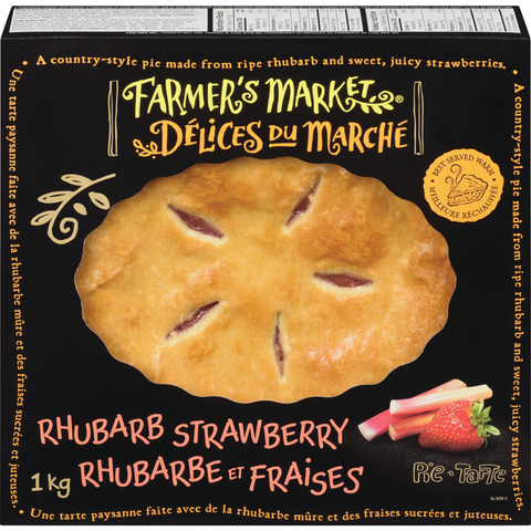 Farmer's Market | Frozen Rhubarb Strawberry Pie