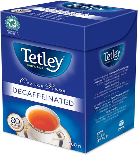 Tetley | Orange Pekoe Decaffeinated Tea - 80