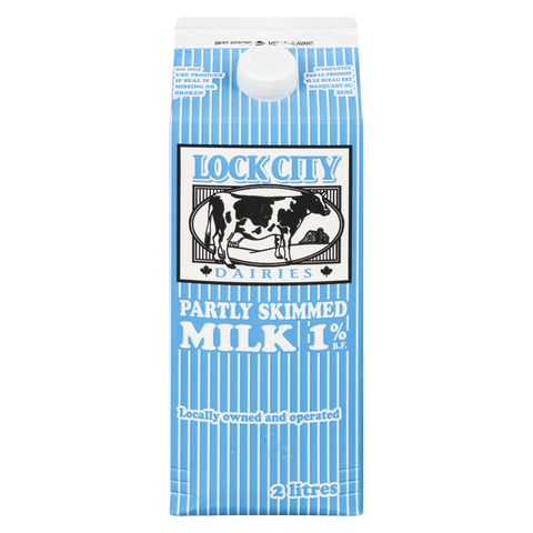 Lock City | 1% Partly Skimmed Milk - 2L