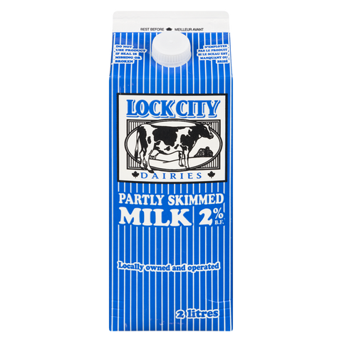 Lock City | 2% Partly Skimmed Milk - 2L