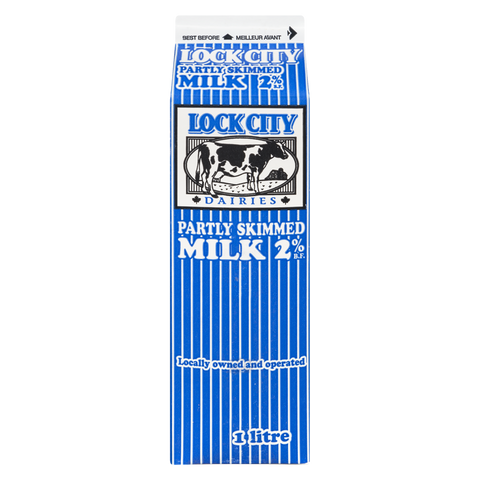 Lock City | 2% Partly Skimmed Milk - 1L