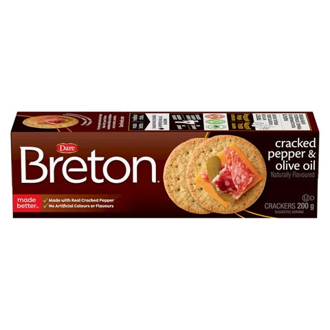 Dare | Breton Crackers - Cracked Pepper & Olive Oil